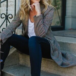 Brown Plaid Coat (Spring and Fall Wear)